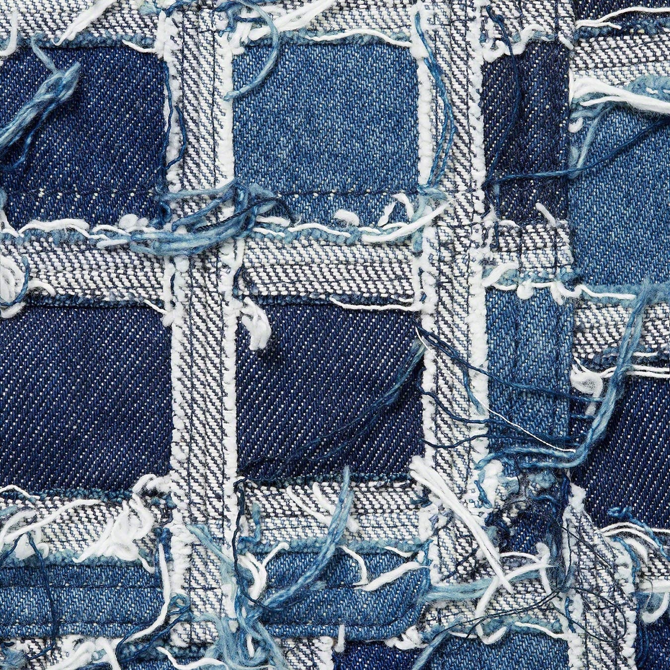 Frayed Patchwork Baggy Denim Short view 6